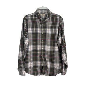 LL Bean Vtg Plaid Long Sleeve Flannel Shirt Made in USA Outdoor Women's